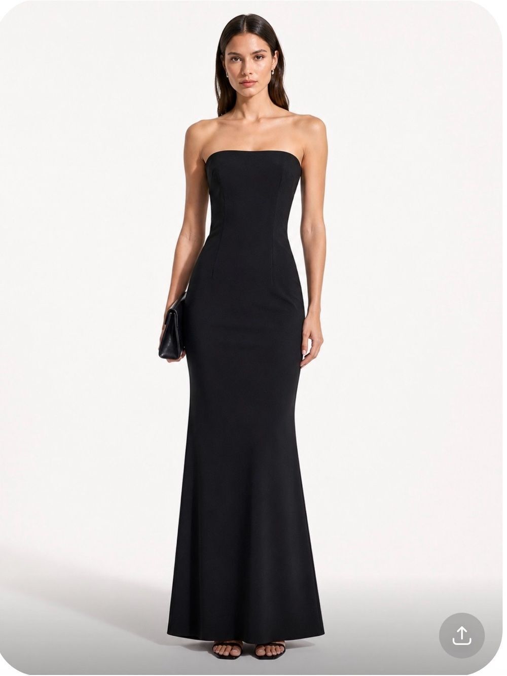 REVOLVE X KATIE MAY Mary Kate Strapless Black Fitted Gown Size 2